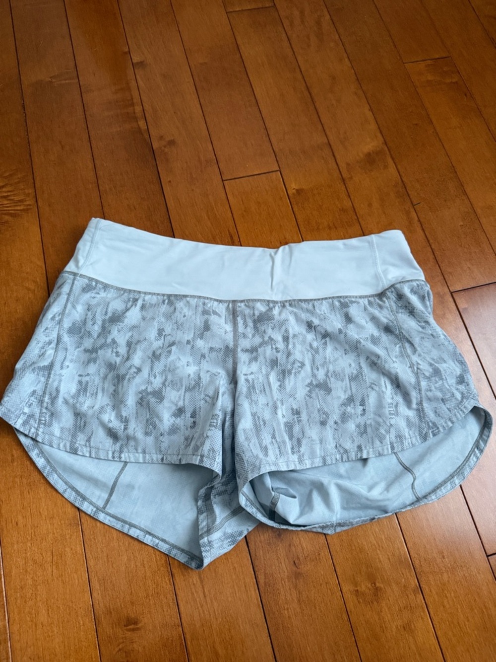 lululemon athletica grey and white Printed Women's Athletic Shorts